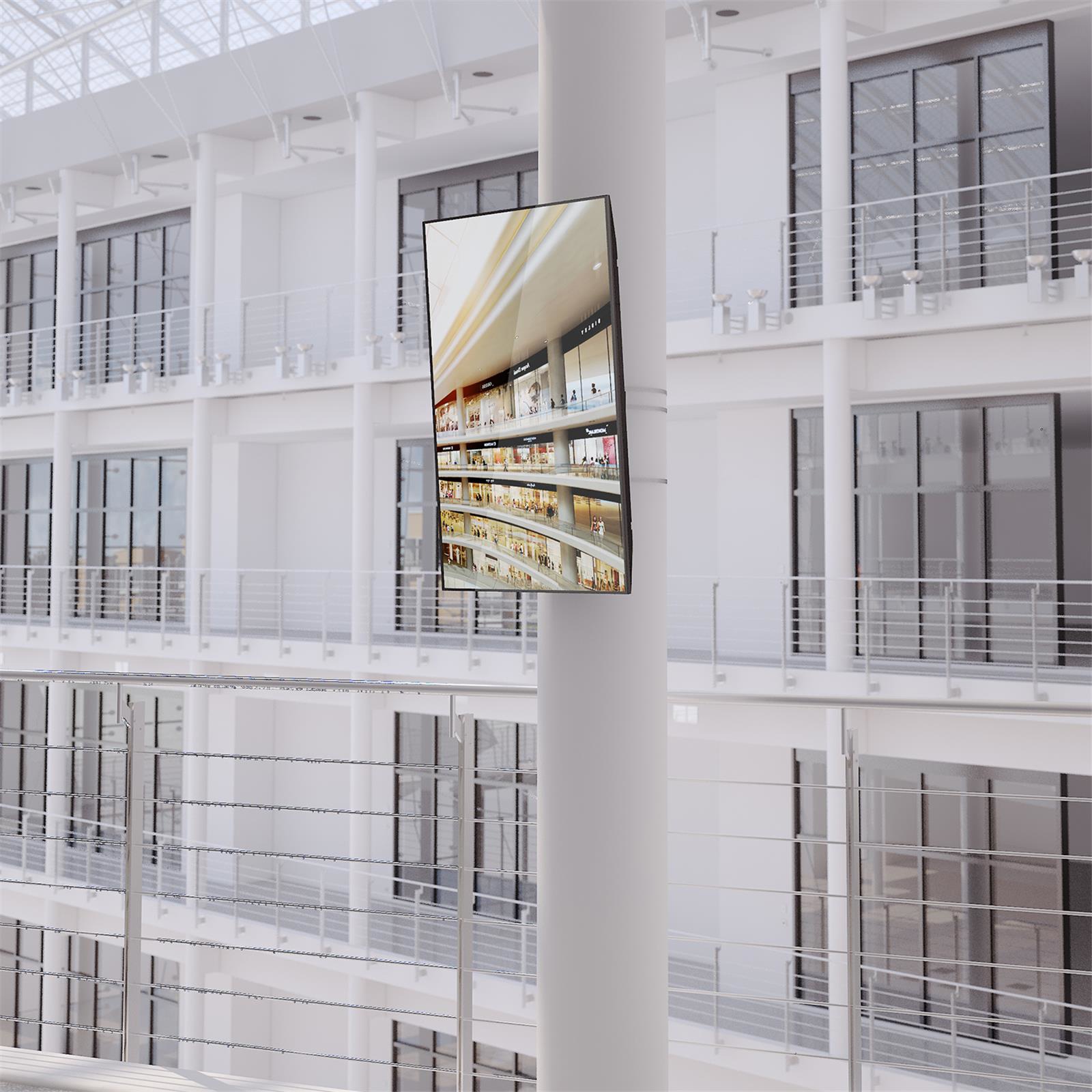 019-1111_1.jpg Soporte de poste KIMEX 019-1111 para pantallas de 32'' a 65''