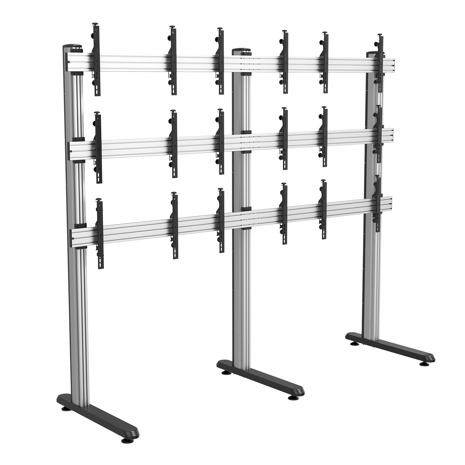 031-2901K1_1.jpg Soporte de suelo Kimex 031-2901K1 para 9 pantallas de 50" a 55" VESA