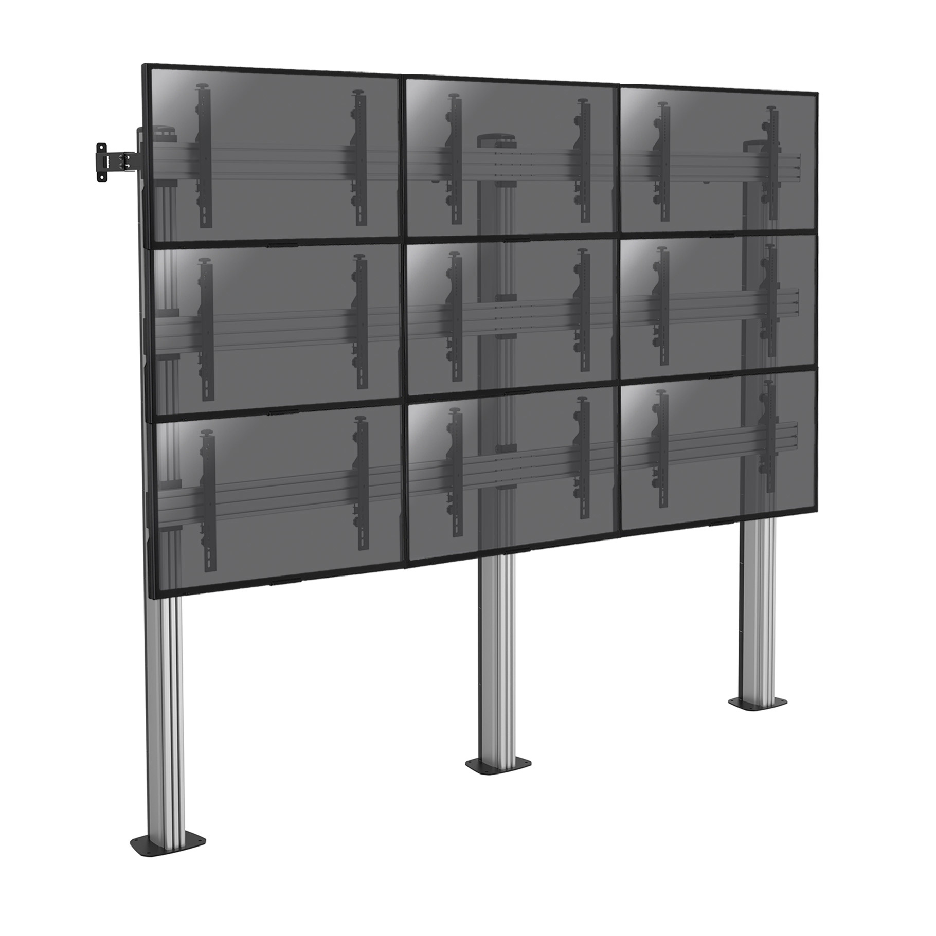 031-2901k3_0.jpeg Soporte de suelo Kimex 031-2901K3 para 9 pantallas de 50" a 55" VESA