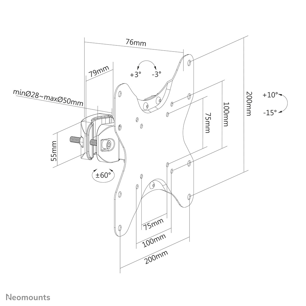 96237585_4685664478.jpg Soporte de Poste Neomounts FL40-430BL12 para Pantallas de 42"
